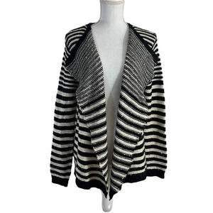 Another Story NYC Studio Shrug Cardigan Sweater Large Black and White Sequin